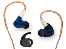 Load image into Gallery viewer, Akoustyx R-120 Tech Blue dual driver IEMs with inline mic