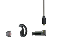 Load image into Gallery viewer, S6 IEM close-up showing MMCX connectors and aluminum housing