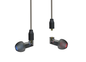 S6 earphones with titanium oxide finish and color-coded rings